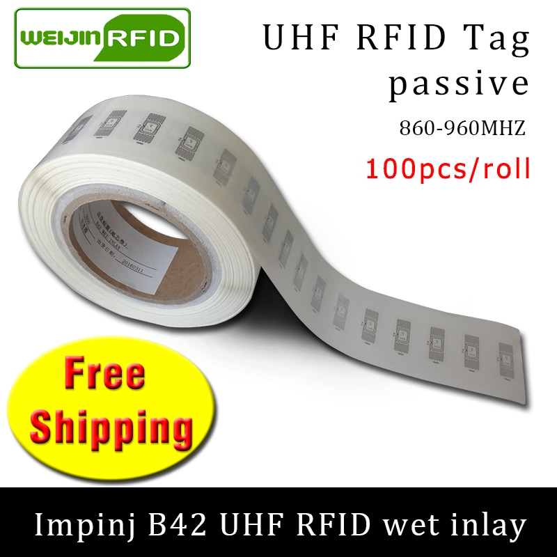 UHF RFID ± EPC 6C ƼĿ Impinj B42   915mhz868mhz860-960MHZ 100pcs     RFID 